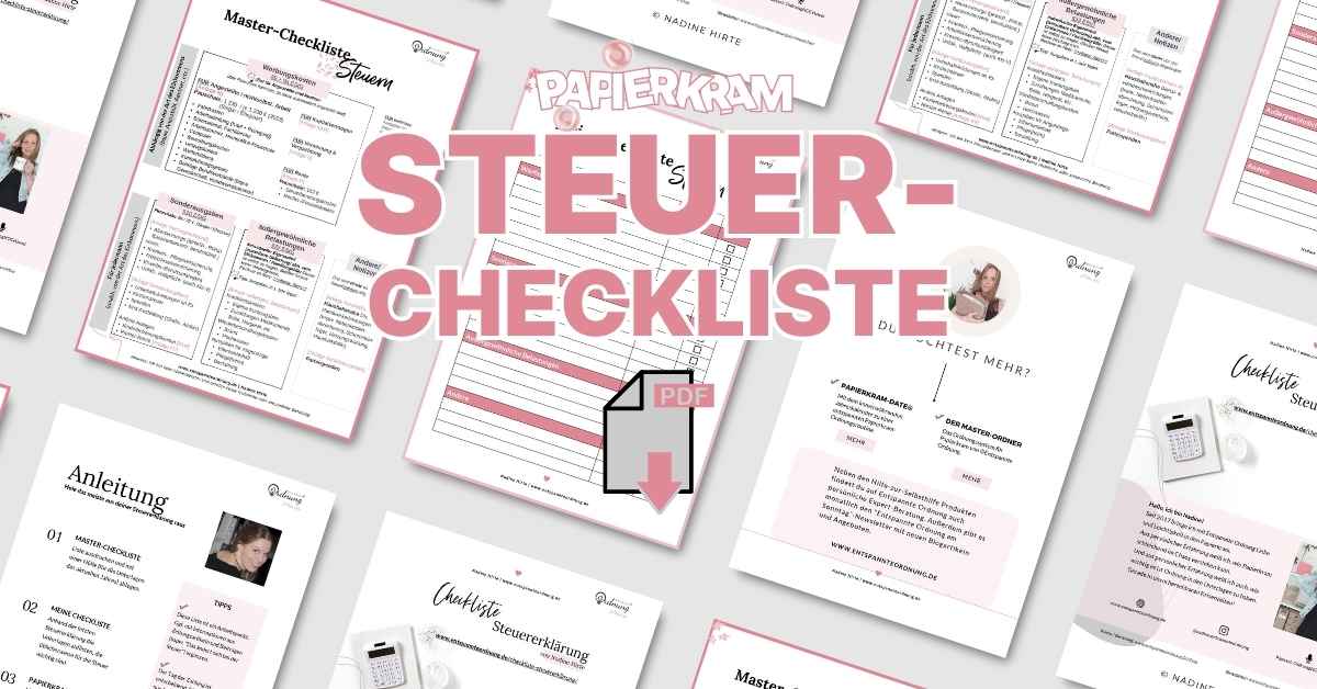 Checkliste Steuererklärung PDF: Absetzen + Steuern sparen